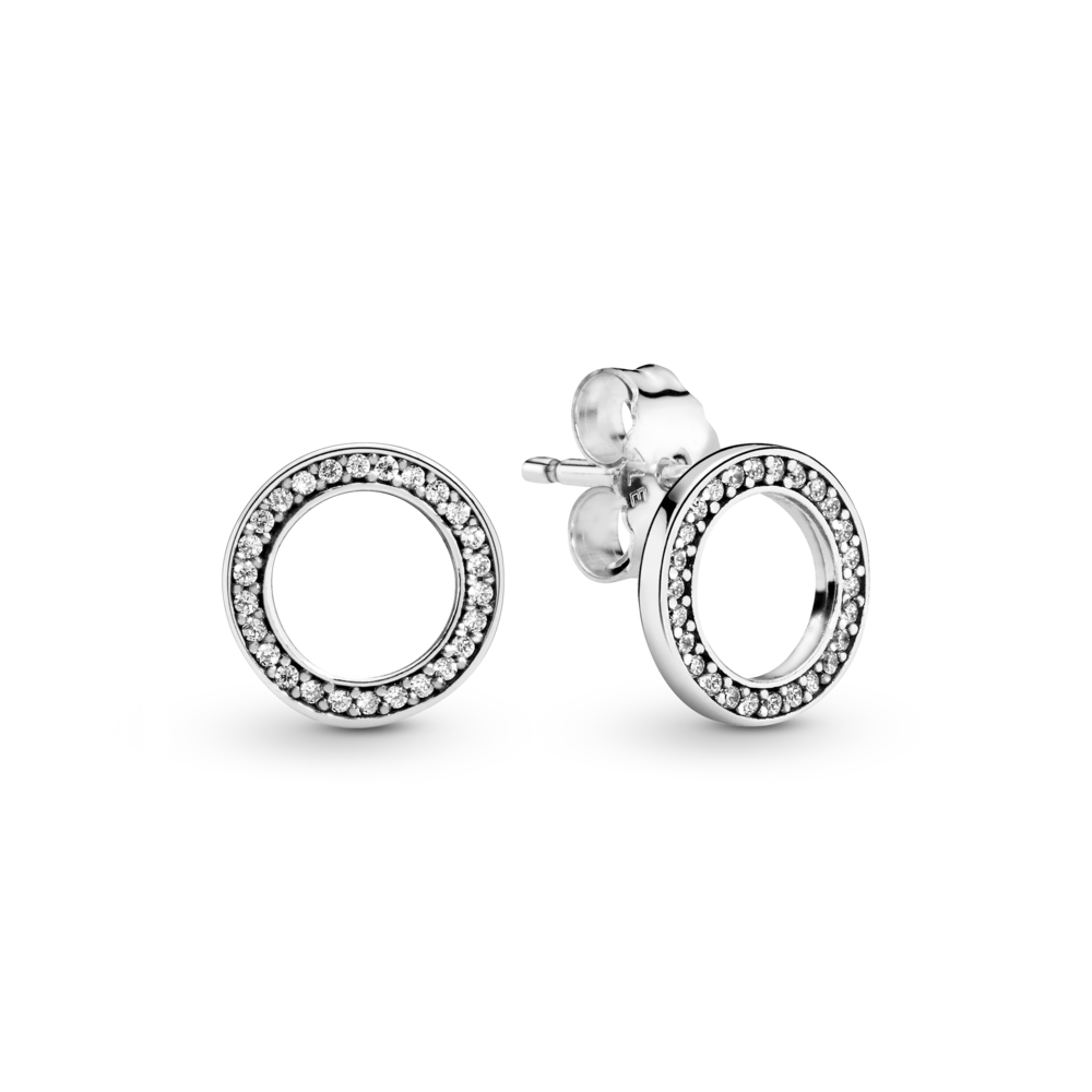 Hoa Tai Bạc Pan Signature Hình Vòng Tròn