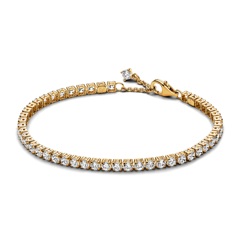 Vòng Pan Tennis Mạ Vàng 14k Đính Đá