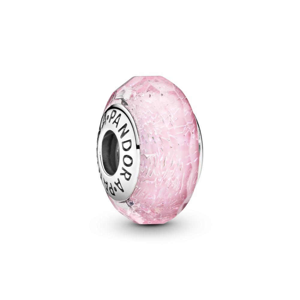 Charm Pan Moments Murano Hồng Trong Suốt